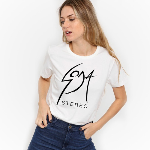 Imagen 3 de 5 de Remera Blanca Soda Stereo Rock Música Modal Premium