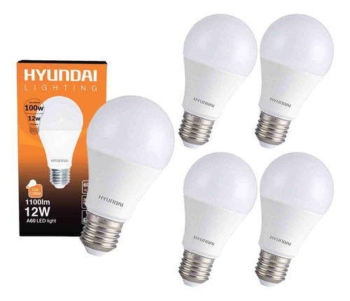 Pack X 5 Ampolletas Led E27 12w Luz Fria Luz Calida