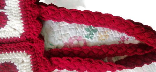Tote Bag Granny Square Corazón Hecho A Mano Modelo Único
