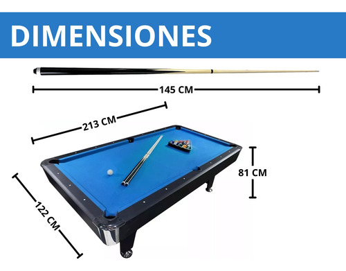 Mesa Juego 3 En 1 Billar Pool Ping Pong 213x122 Diversión