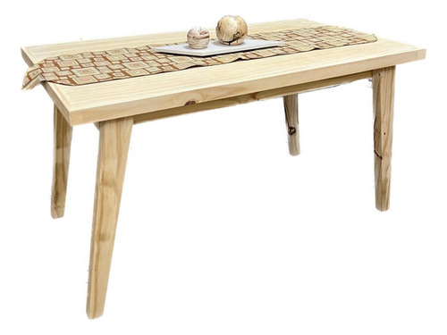 Mesa Comedor Madera Pino Maciza 140x80 Sin Pintar Sin Pintar