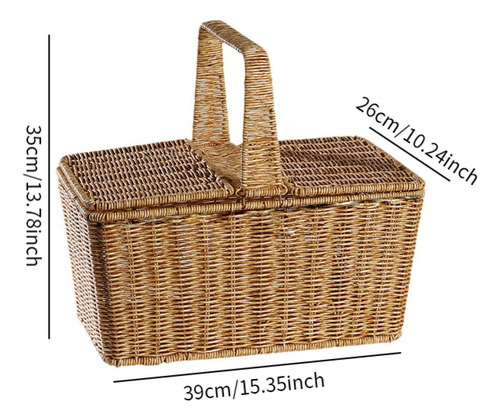 Pp Material Canasta De Picnic Con Mango Canasta De
