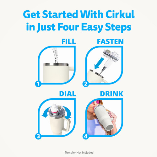 Tapa Y 2 Cartuchos De Sabor Para Vaso Cirkul All-day De 1,2
