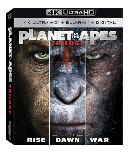 Planet Of The Apes Trilogy [4k Ultra Hd + Blu-ray + Digital]