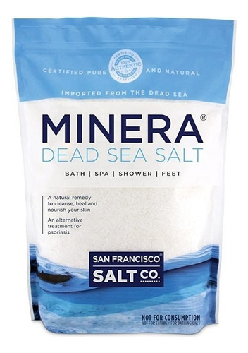 Minera Sal Mar Muerto 5lb Para Bañar, Pies, Spa Fragancia Mineral Metalico Natural