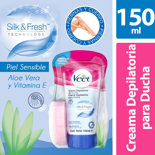 Veet Crema Depilatoria Corporal De Ducha Piel Sensible 150ml