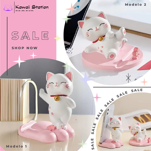 Soporte Para Celular Gato Kawaii