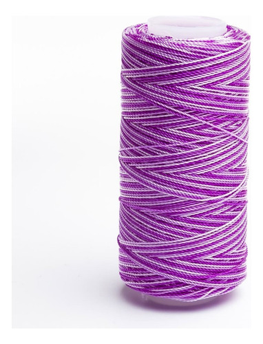 Caja 6 Pzs Hilo Crochet Nylon Sedificado Selanusa Color Morado/blanco