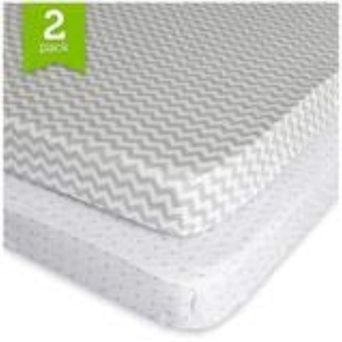 Playard Sheet Set  Pack Fitted Jersey Knit Cotton Porta...