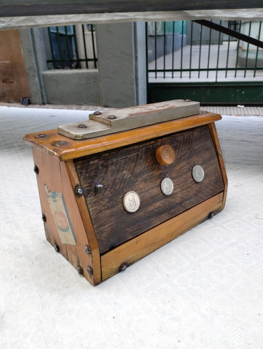 Antíguo Cajón De Madera Lustra Botas (Usado)