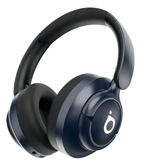 Fone de Ouvido Headset Bluetooth Basike com Cancelamento de Ruído e Microfone para Viagem - Azul