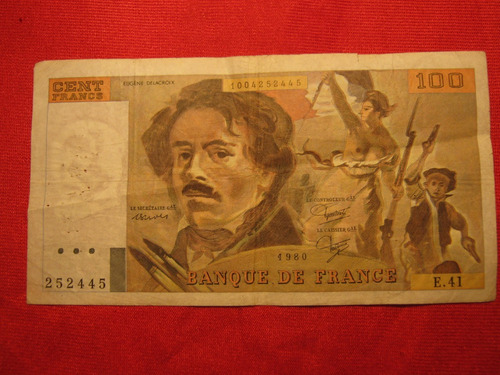 Francia 100 Francos 1980 Delacroix 