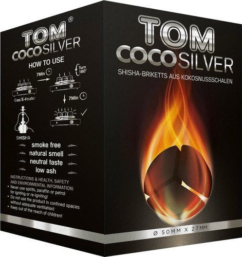 Carbón Tom Coco Silver Para Shisha Pastillas X L (1kg)