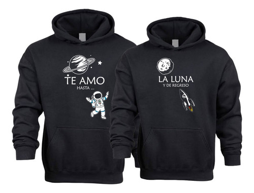 Sudaderas A La Luna Y De Regreso Parejas Novios Duo 2 Piezas