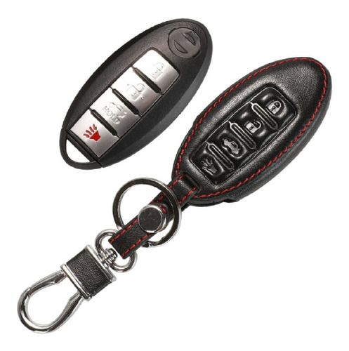 Funda De Cuero Carcasa Inteligente Llave Nissan 4 Botones