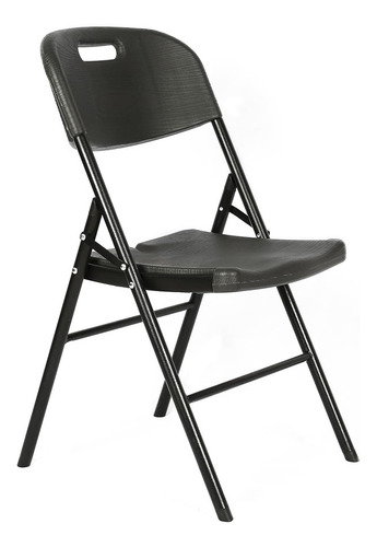 Kit 4 Sillas Plegables Fiesta Jardin Eventos uso rudo salon color negro lisa