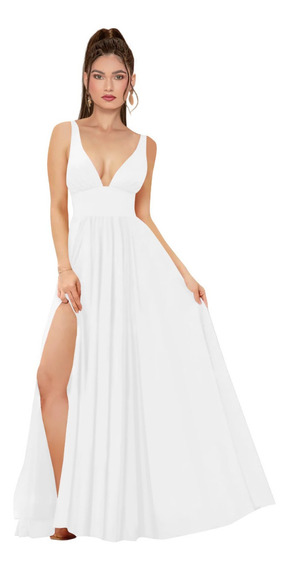 Vestido Blanco Largo Casual | MercadoLibre 📦