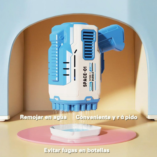 Bazooka Burbujas Machine Burbujas Para Niños Juguetes Flash Rosa
