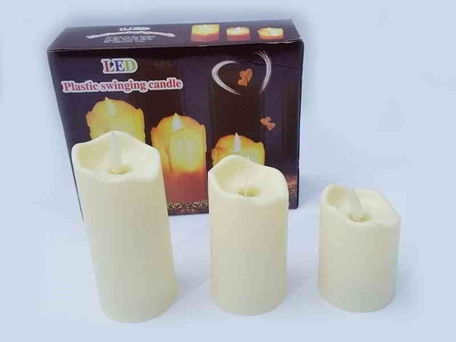 3 Velas Led Chicas, Navidad