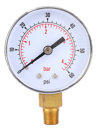 Manómetro De Presión De 0-60 Psi, 0-4 Bar, Esfera De 50 Mm,
