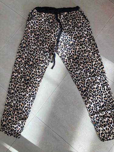 Pantalón Animal Print Verano Con Bolsillos