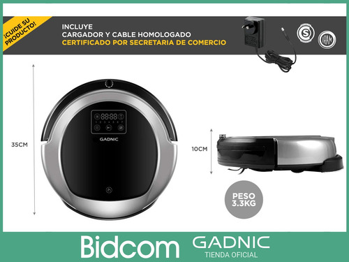 Aspiradora Inteligente Robot Trapeadora Gadnic + Control App