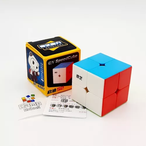 Cubo Mágico 2x2 Profissional Kids Original QiYi QiDi Preto