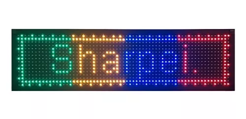 Letrero luminoso LED programable 96x32 cm Rojo.