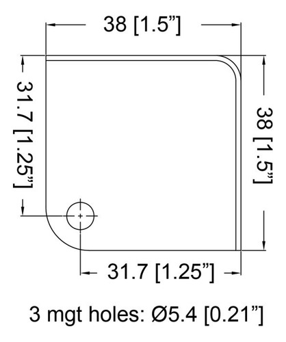 Esquinero De Cubo Chico Para Rack/case Penn Elcom (32pzs) Gris