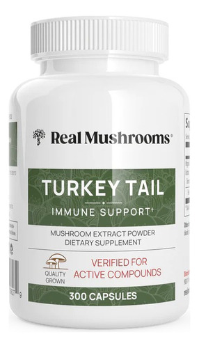 Real Mushrooms Cola De Pavo Turkey Tail Orgánico X 300cáps