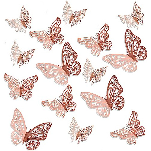 Pegatinas De Pared De Mariposas 3d, 24 Piezas De Mariposas D