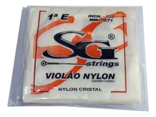 Corda Avulsa P/violao 1ª Mi Nylon Cristal C/bolinha Sg 5255