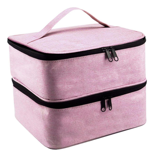 Bolsa De Almacenamiento De Esmalte De Uñas Portátil Rosa