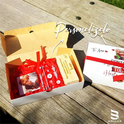 Imagen 4 de 5 de Placa Spotify Personalizada Con Caja Con Tu Canción Favorita