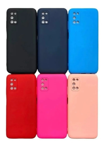 Funda Silicone Case + Vidrio Templado 9h Para Samsung A12