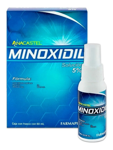 Imagen 1 de 8 de Minoxidil Al 5% Spray Para Cabello Y Barba Anacastel 60 Ml