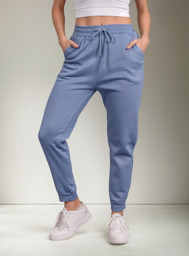 Pants Jogger Mujer Deportivo Ajustable Con Bolsas Casual