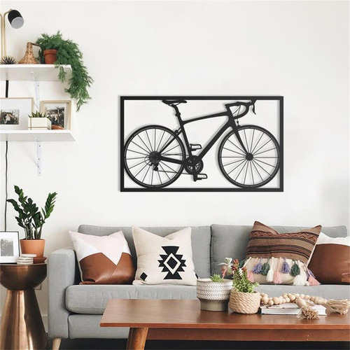 Bicicleta Montada En La Pared De Hierro En Forma De S, Decor