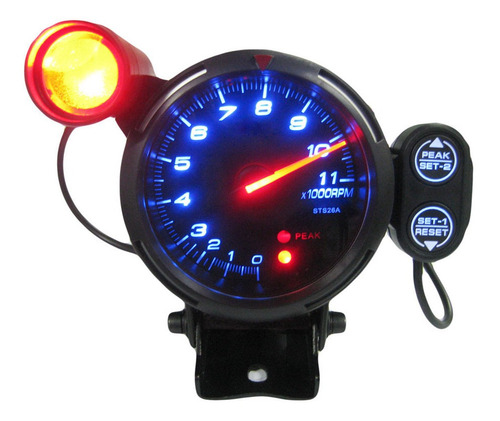 Kit De Tacómetro 3.5 Led Azul Con Medidor De 11000 Rpm Con