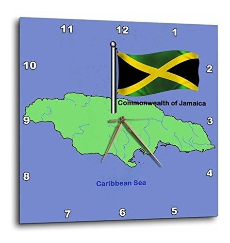 3drose Dpp 49044 2 Bandera Y Mapa De La Commonwealth De Jama