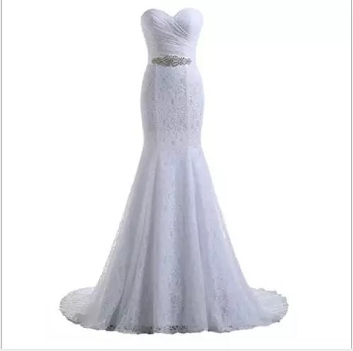 Imagen 2 de 4 de Vestido De Novia Sirena Nuevo Blanco Y Marfil