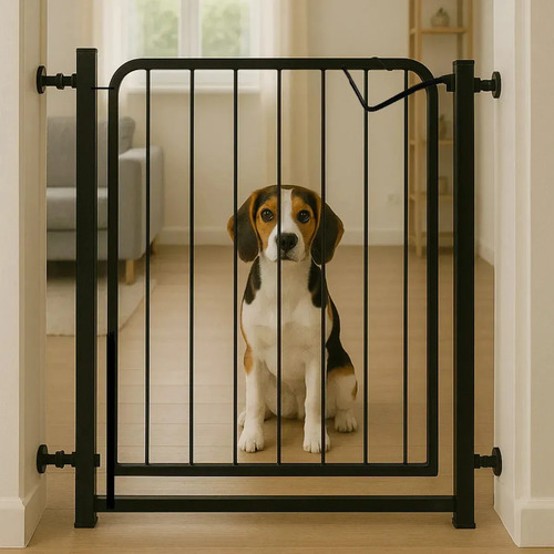 Portão Isolamento TMF Portão Pet Cães Bebês Preto