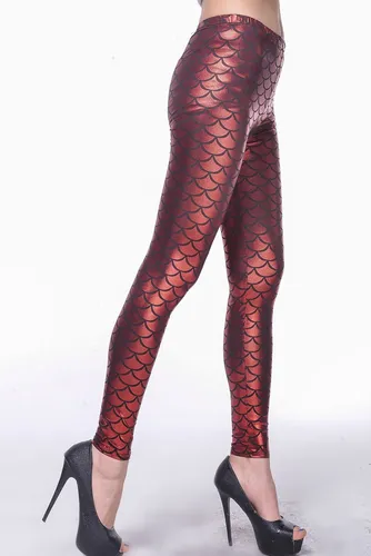 Leggins rojos brillantes sale