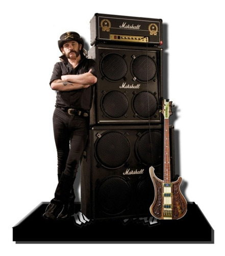 Lemmy Kilmister Figura 2d   22cm Con Base