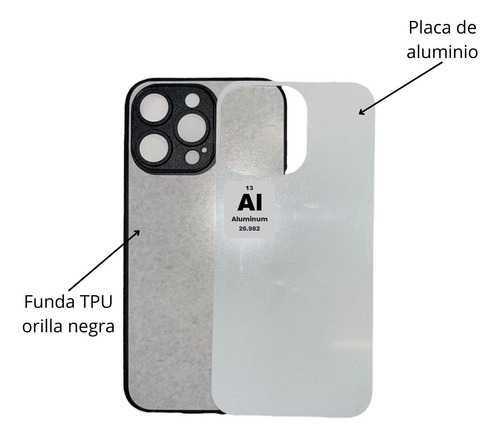 Funda Para Sublimar 2d Tpu Con Placa De Aluminio Mayoreo 4pz
