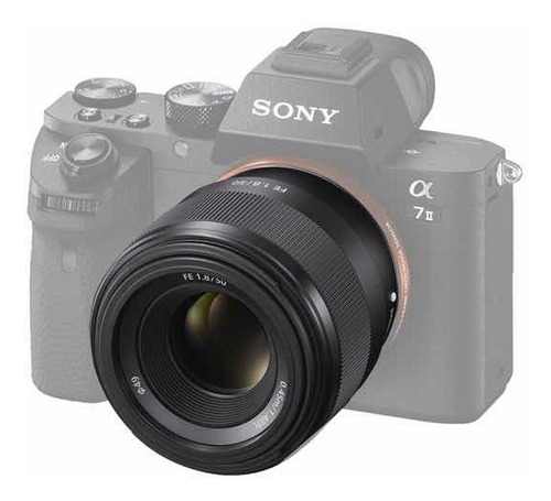 Lente Sony Alpha Fe 50mm F 1.8 E-mount Full Frame Sony E-mount Preto