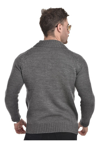 Imagen 5 de 7 de Campera De Lana Hombre Sweater Pullover Cierre Colores
