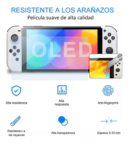 AIYINsmart Estuche Kit De Accesorios Nintendo Switch Oled 30 En 1, 1*funda De Viaje, 2*protector De Pantalla Vidrio, 2*empuñaduras Para Nintendo Switch OLED, 1*carcasa Transparente