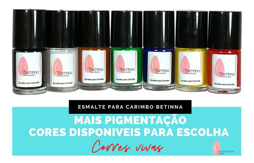 Esmalte Betina Branco Carimbos Unhas