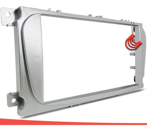Imagem 3 de 8 de Moldura De Painel 2 Din Multimidia Dvd Mp5 Ford Focus 2009 2010 2011 2012 2013 Prata